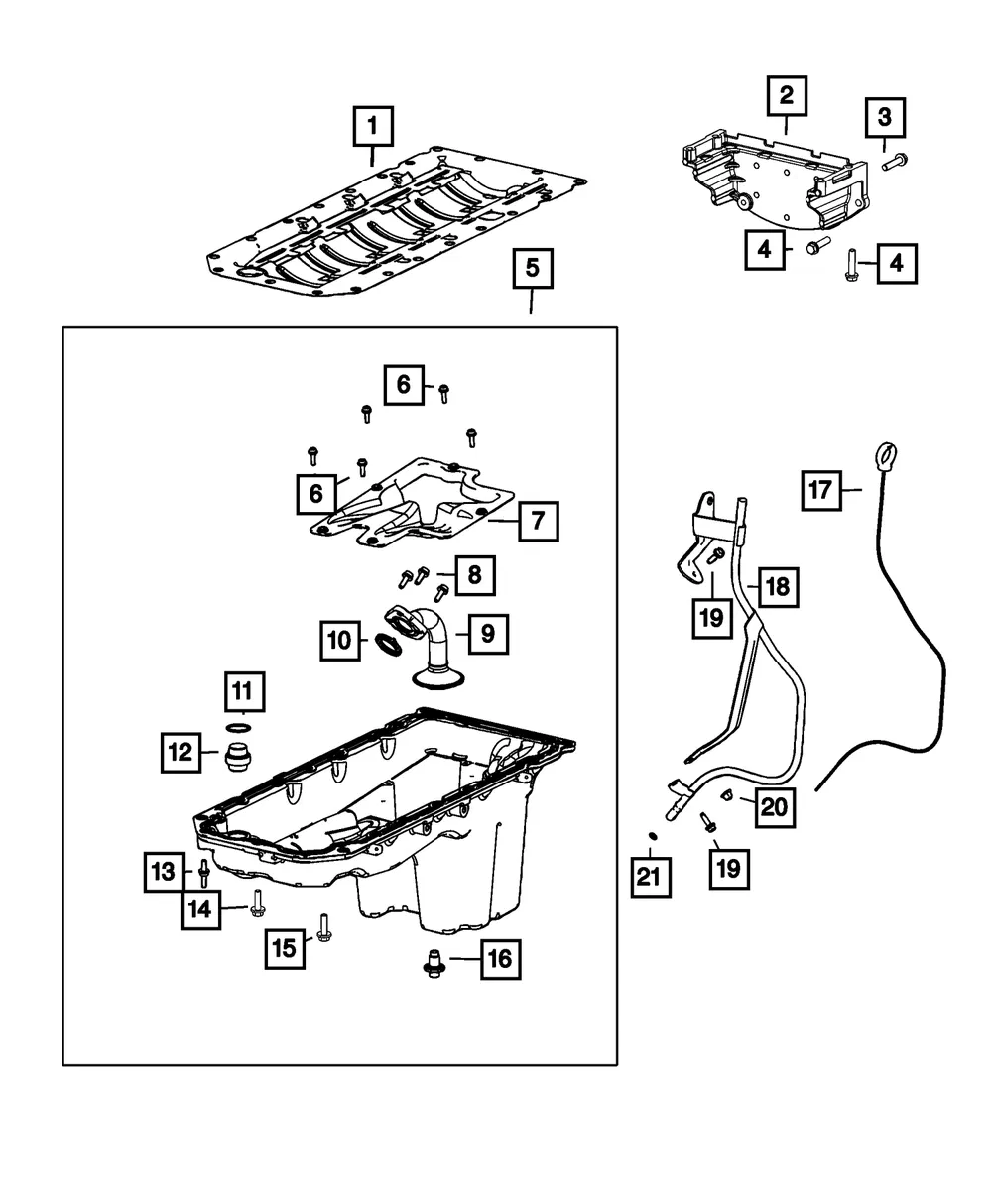 Engine Oil Pan - Mopar (53011607aa) - view 6