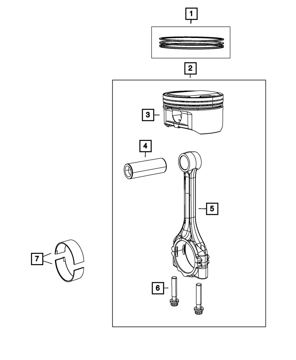 Engine Piston - Passenger Side (RH) - Mopar (53022257AE) - view 6