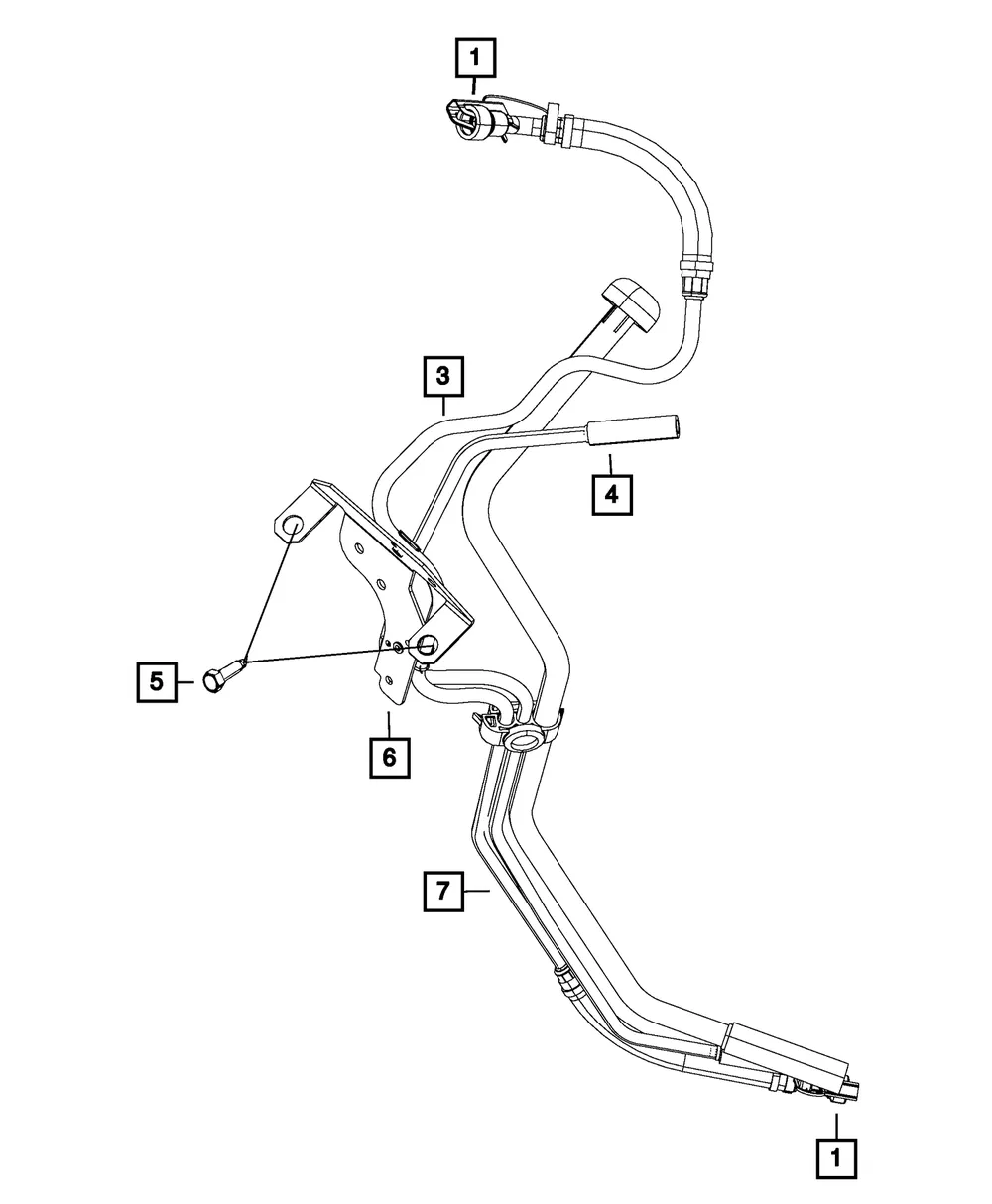 Fuel Supply And Vapor Line Bundle - Mopar (55398301ab)
