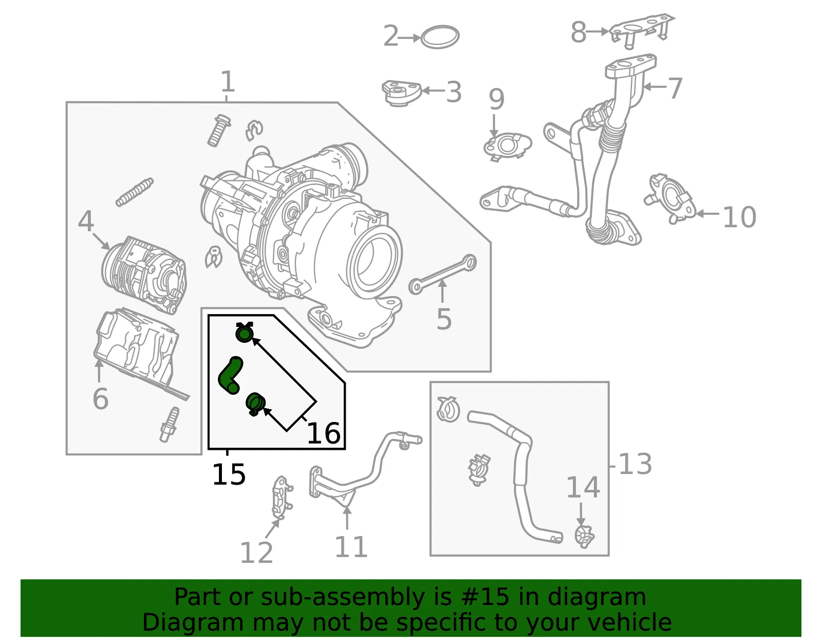 Engine Coolant Hose - GM (55492649) - view 4