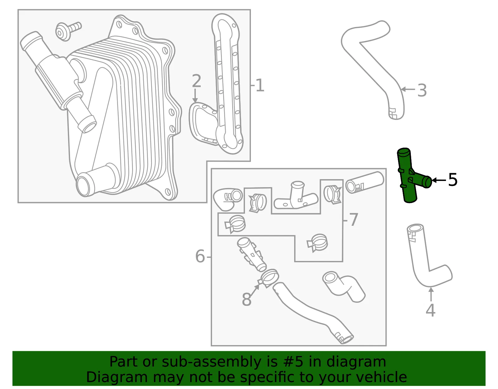 Engine Coolant Fitting - GM (55502525) - view 4