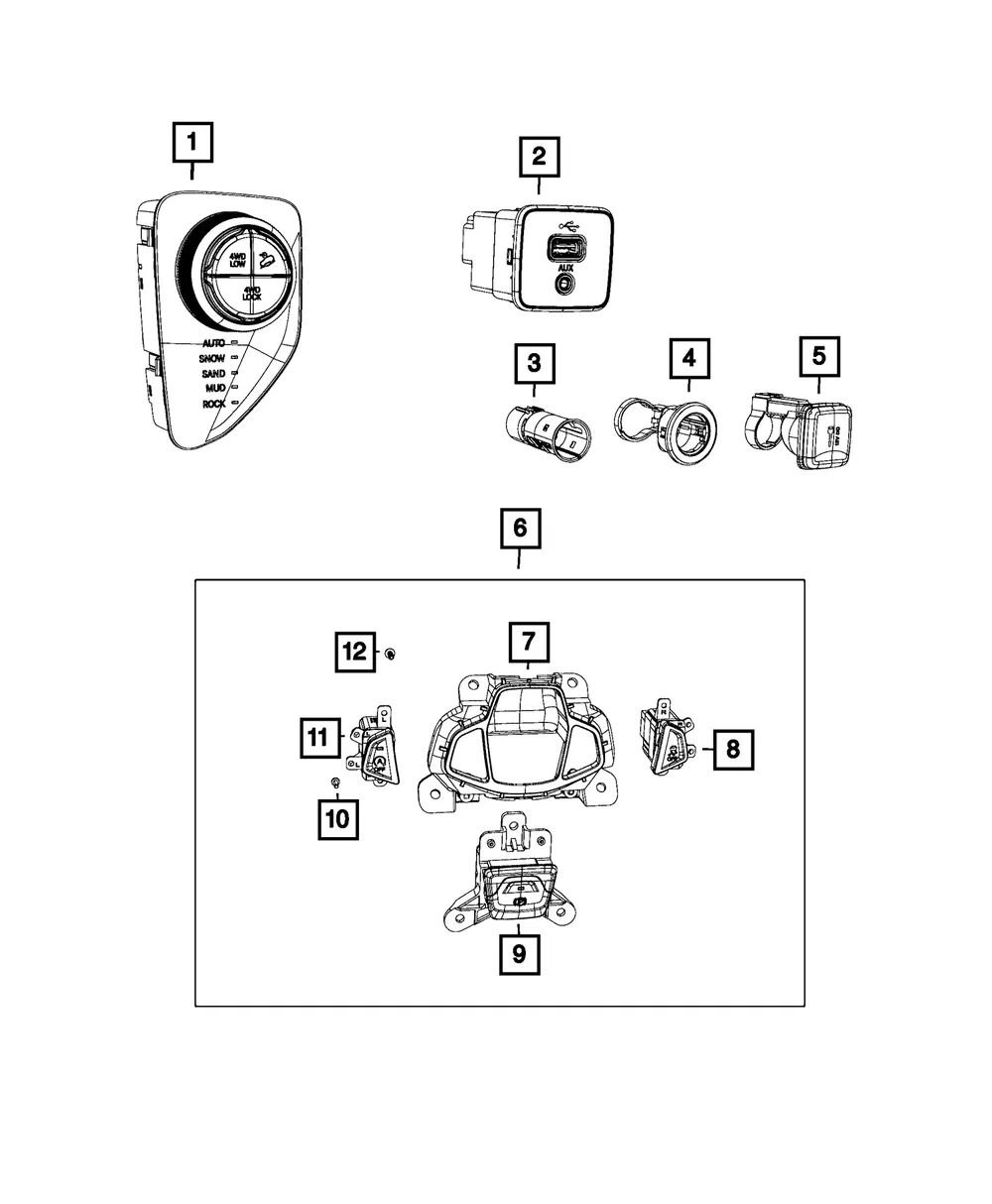 Transfer Case Switch - Mopar (5VD28LXHAB) - view 5