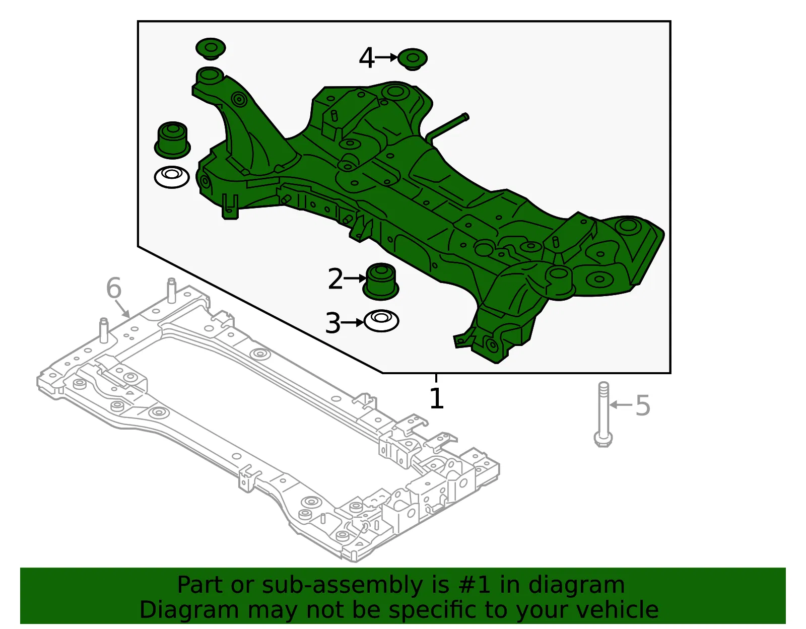 Engine Cradle - Kia (62405-E4040) - view 2