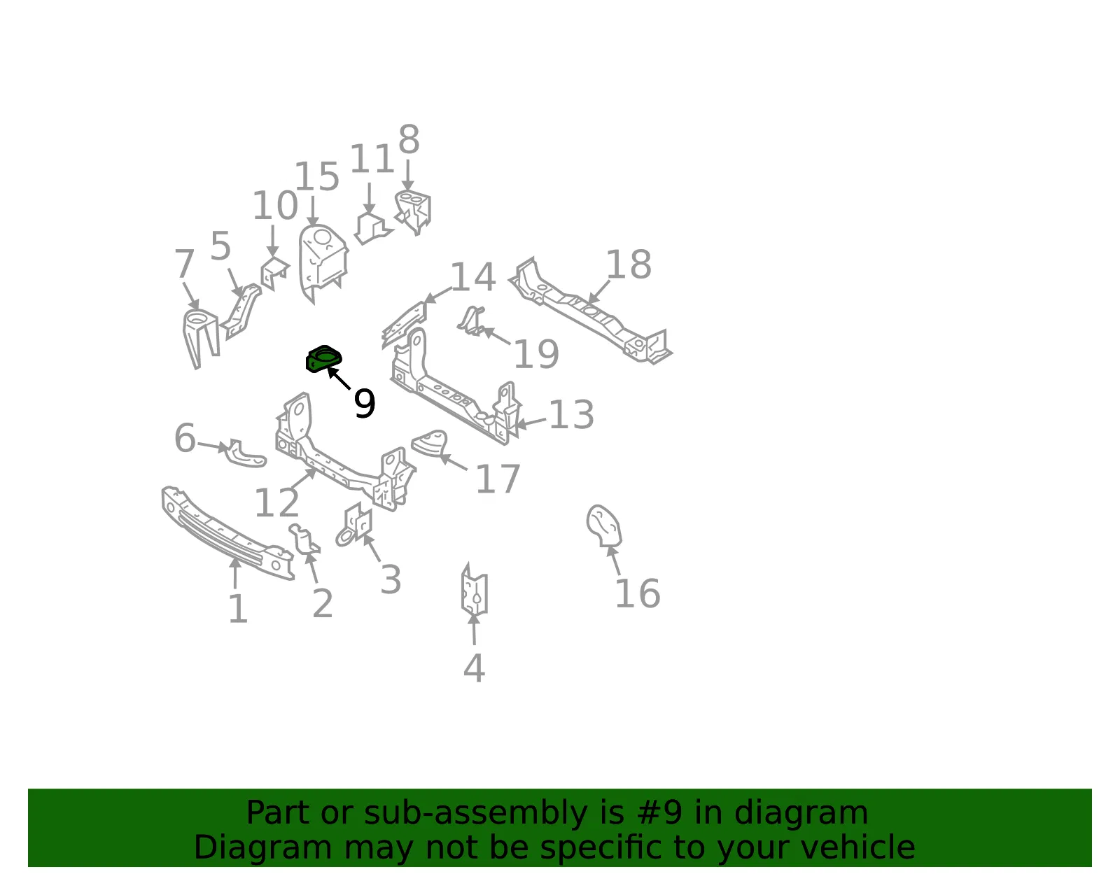 Engine Bracket - Kia (62410-3E210) - view 2
