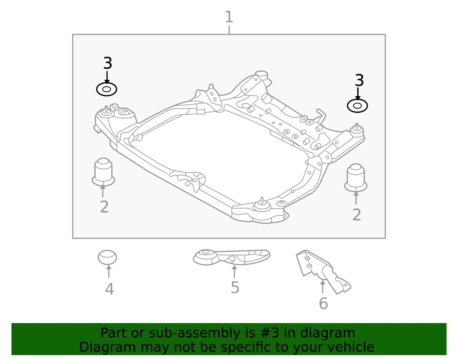 Engine Cradle Plate - Kia (62473-2G000) - view 2