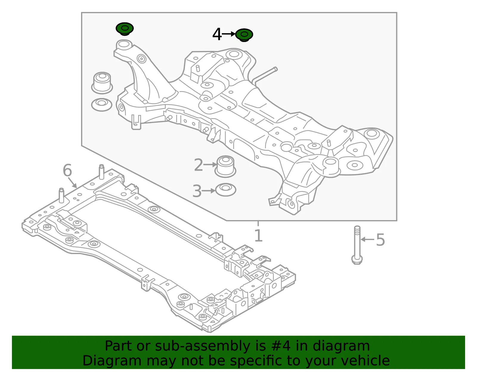 Engine Cradle Stopper - Kia (62478-3Z500) - view 2