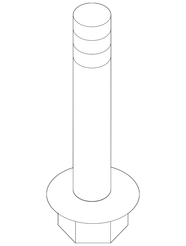 Engine Cradle Rear Bolt - Kia (62492-2E000)
