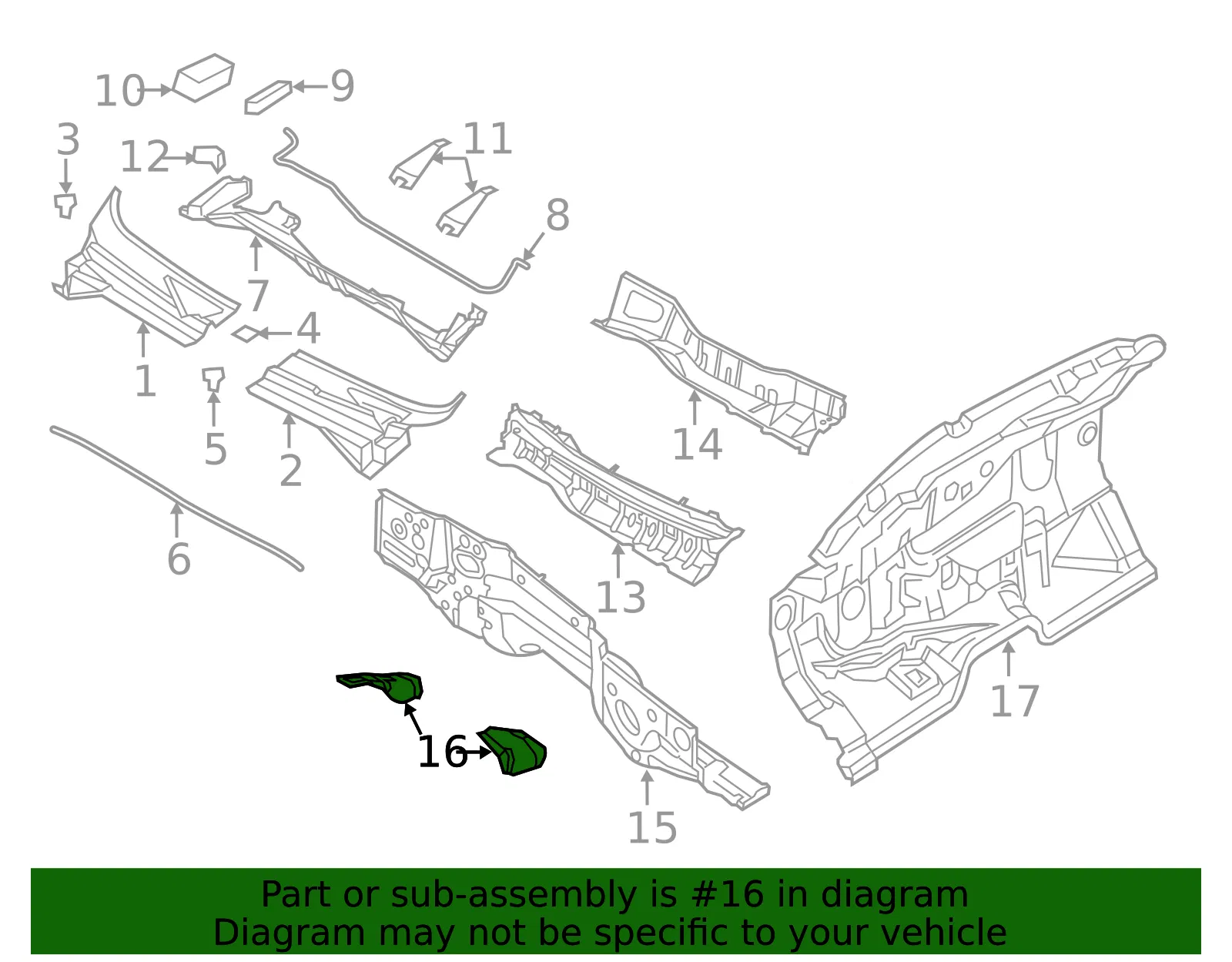 Engine Compartment Insulation - Nissan (67355-1PA0A) - view 2