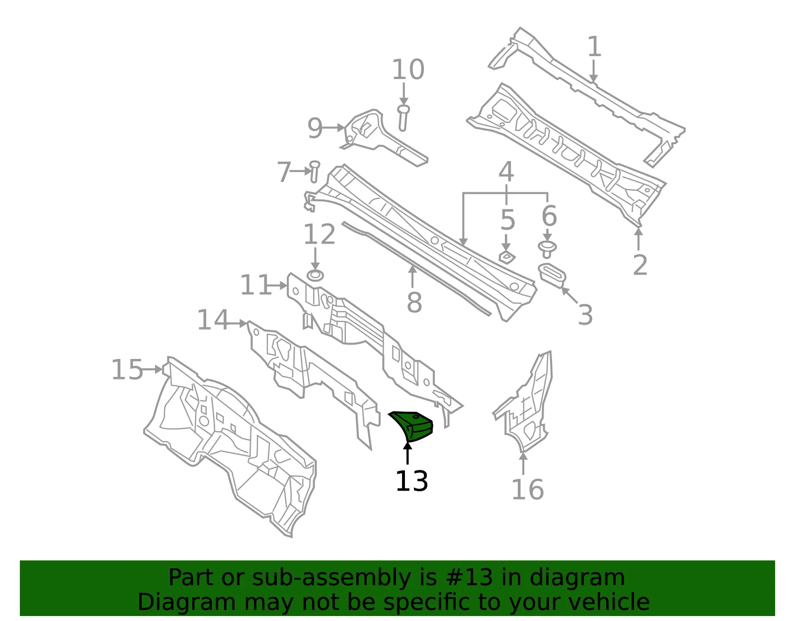 Engine Compartment Insulation - Nissan (67355-9BT5A) - view 2