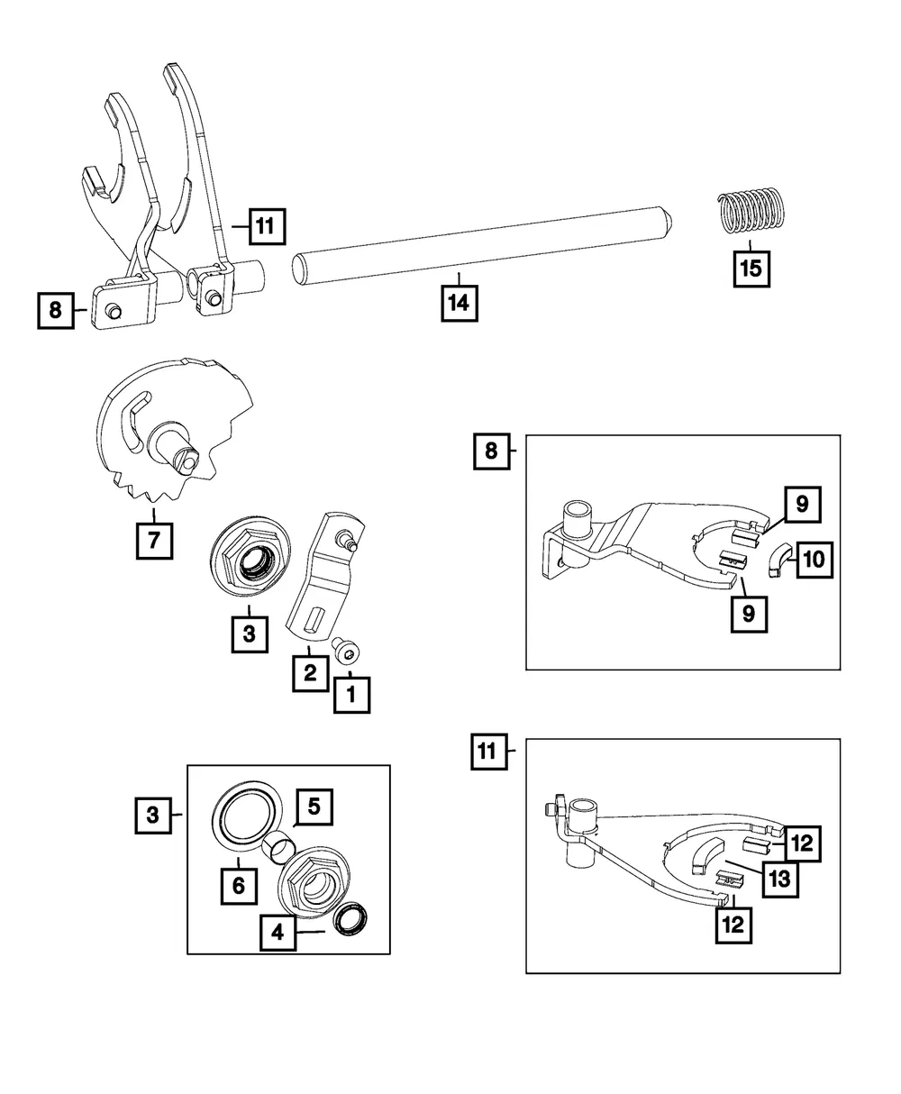 Transfer Case Sector Assembly - Mopar (68001925AA) - view 2