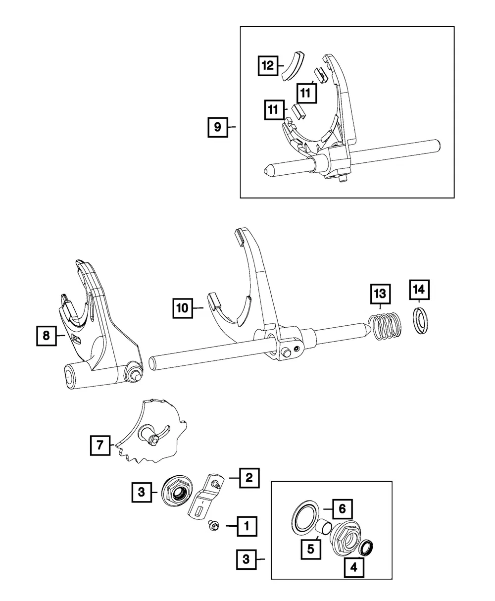 Transfer Case Sector Assembly - Mopar (68002054aa)