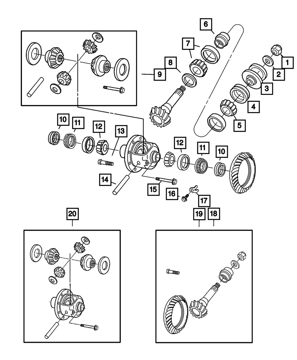 Differential Pinion Shaft - Mopar (68002466aa)