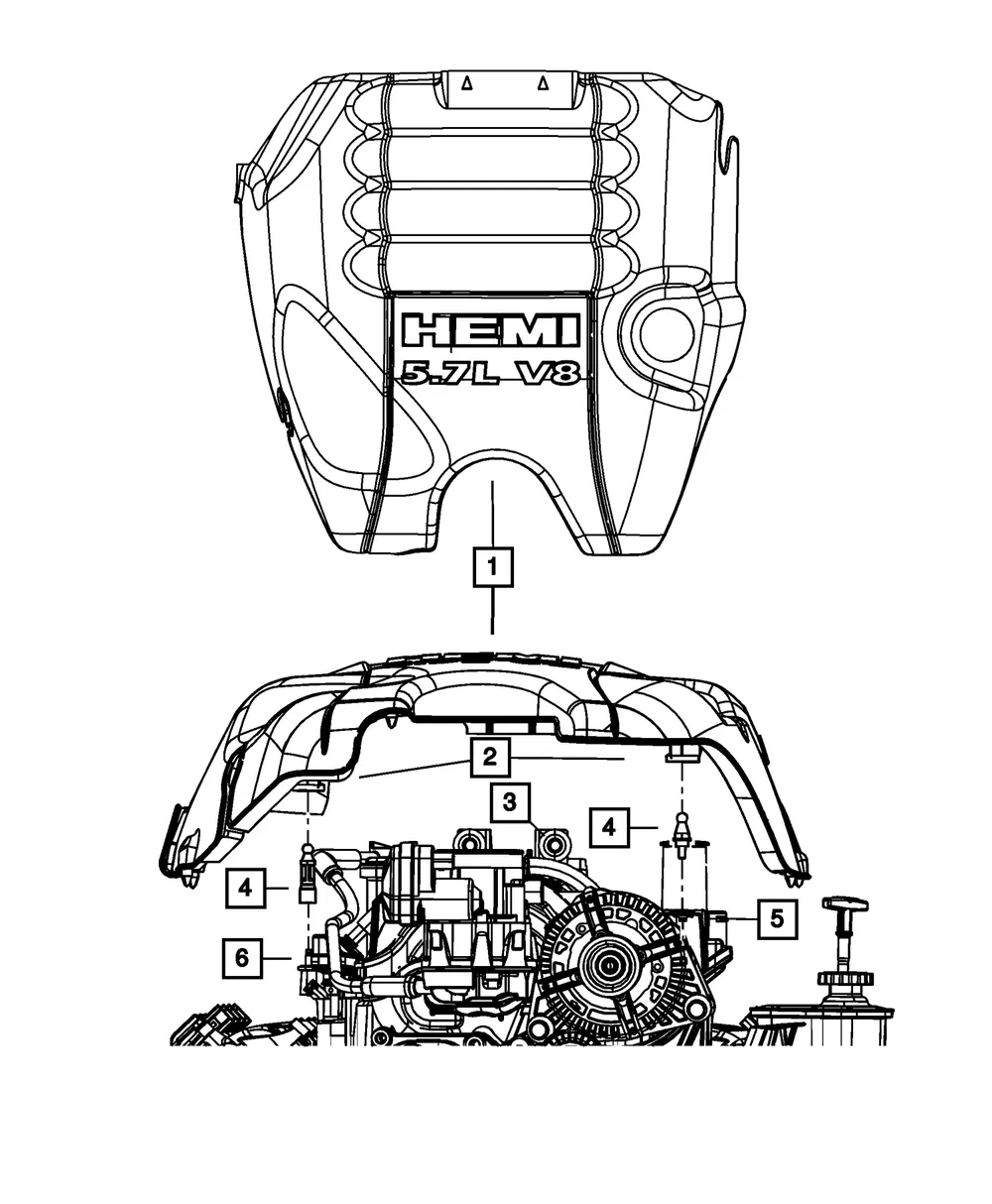 Engine Cover - Mopar (68038749AC) - view 4