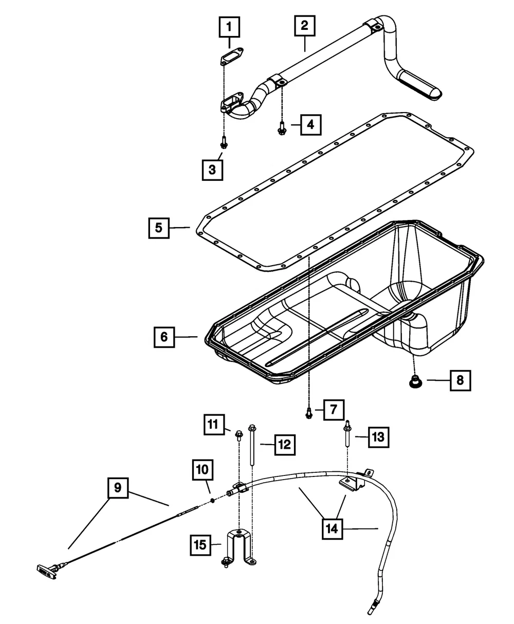 Engine Oil Pan - Mopar (68043300AA) - view 12