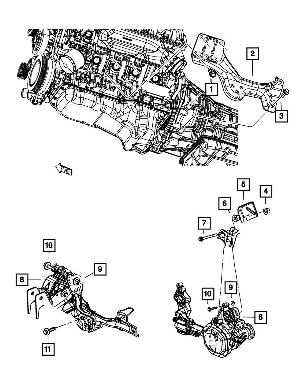 Engine Mount Insulator, Left Side - Mopar (68044127ad) - view 4