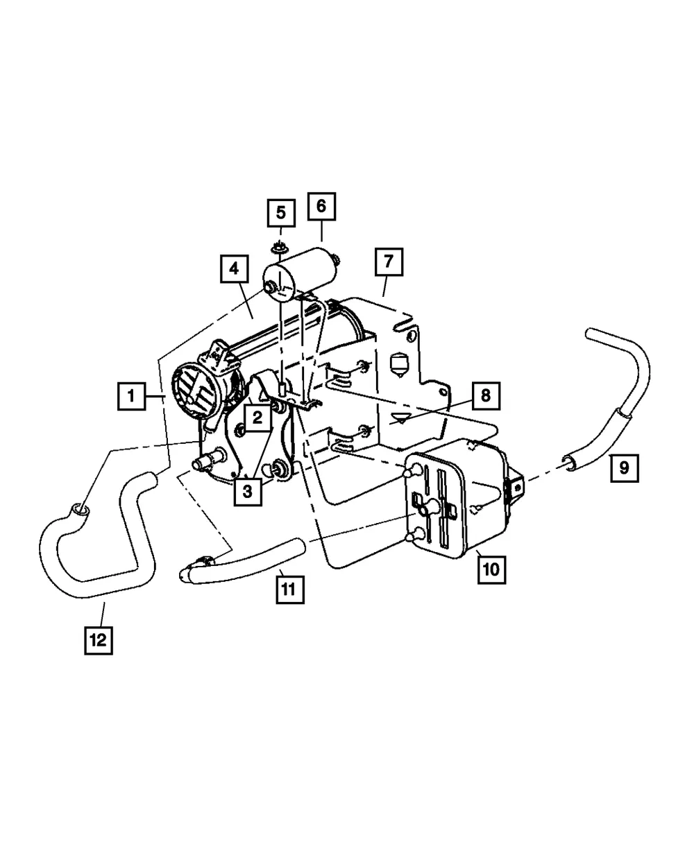Fuel Vapor Tube To Canister Tube - Mopar (68050417AB) - view 5