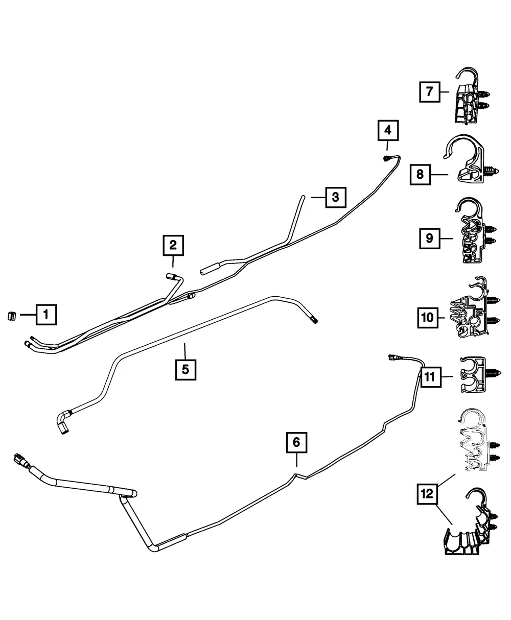 Fuel Vapor Tube - Mopar (68055937aa)