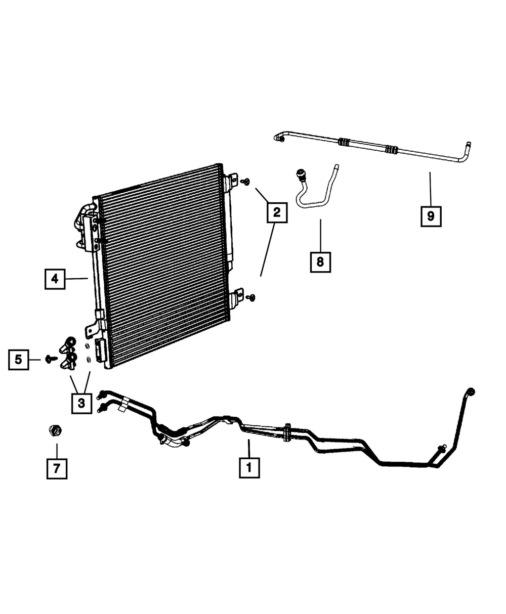 Transmission Oil Cooler Tube - Mopar (68078008aa)