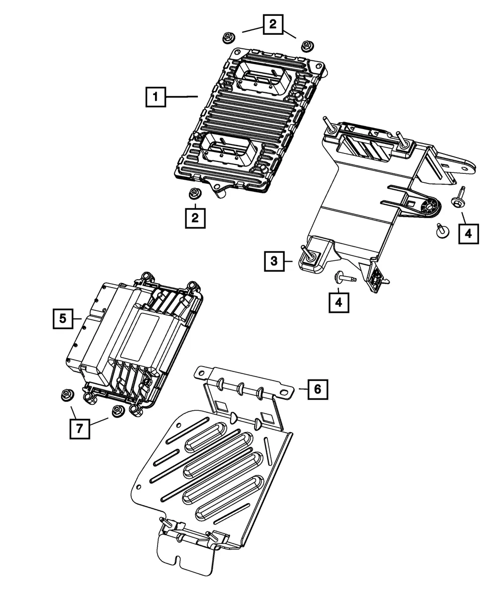 Transmission Control Module Bracket - Mopar (68084112af) - view 2