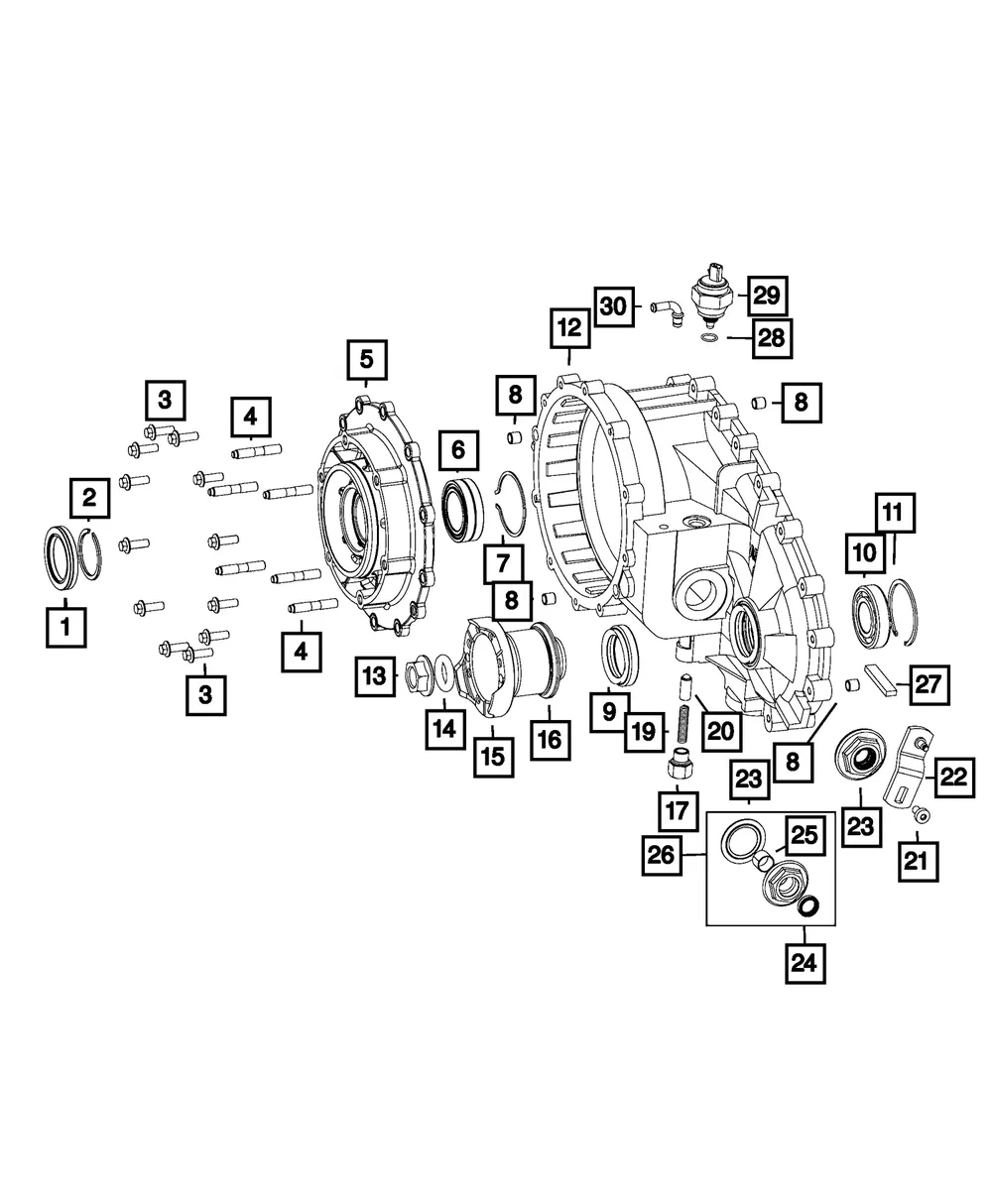 Transfer Case Extension - Mopar (68085237aa)