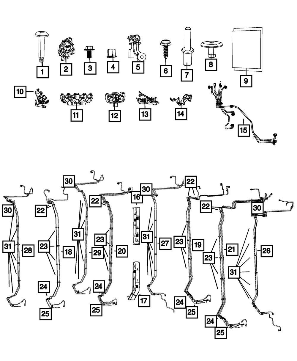 Fuel Line Bundle - Mopar (68086083ab)