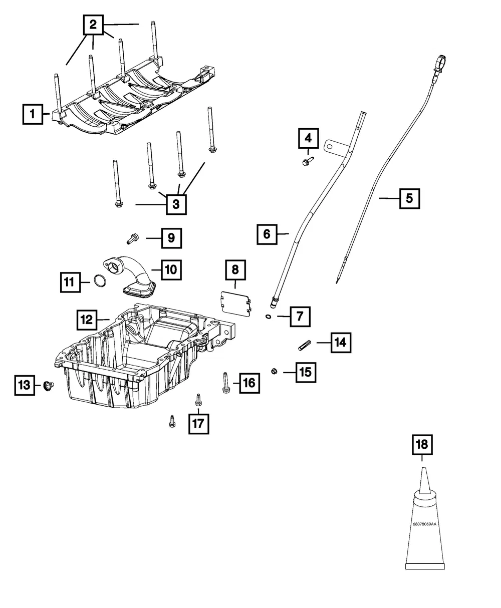 Engine Oil Pan - Mopar (68086157AC) - view 4