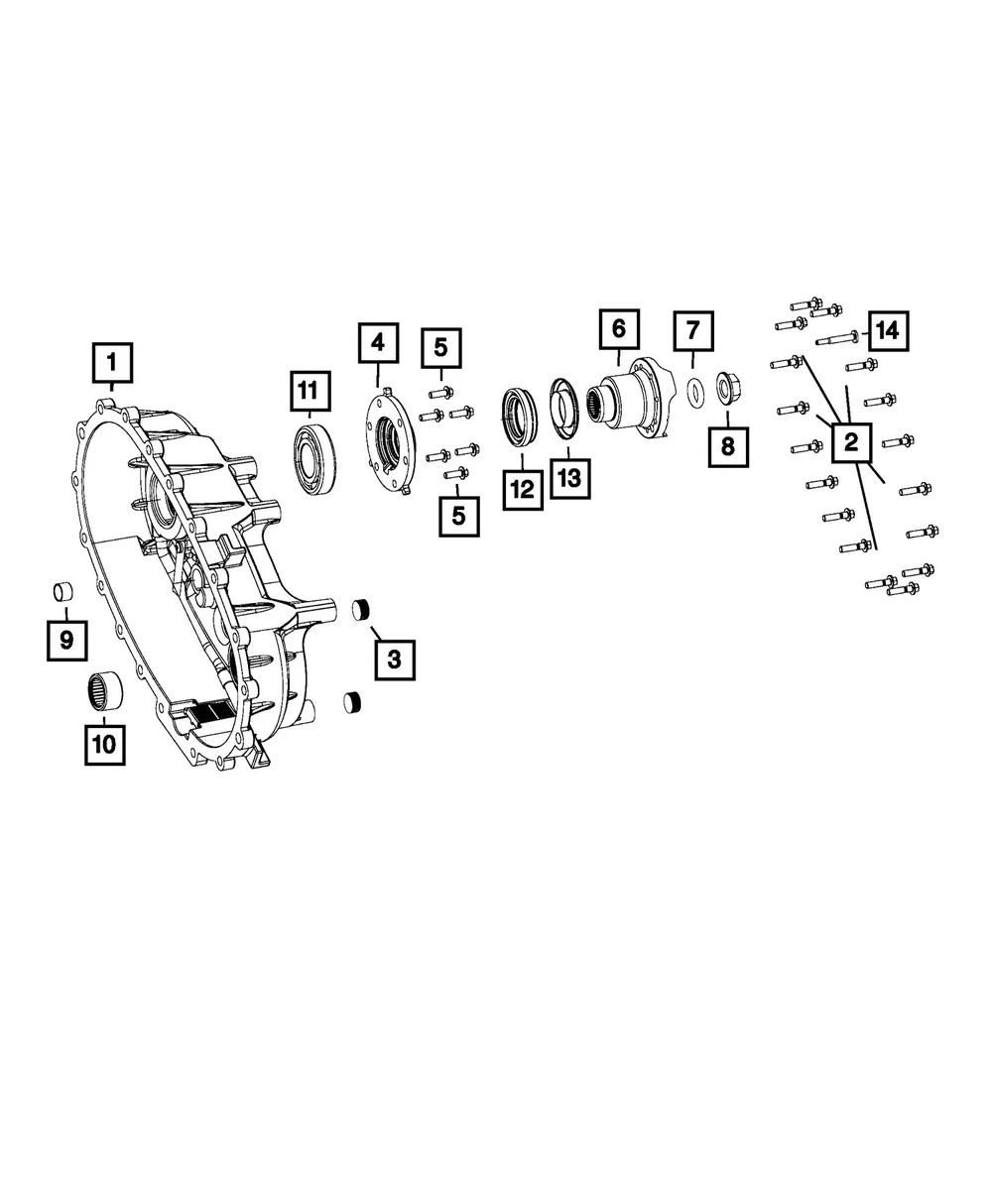 Transfer Case Rear Case - Mopar (68088046aa)