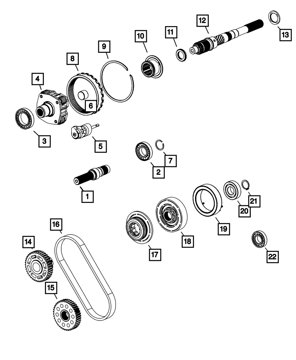Transfer Case Output Shaft - Mopar (68089738aa)