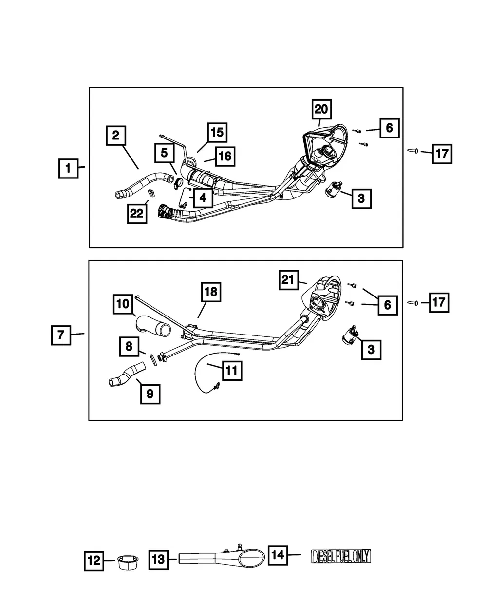 Fuel Filler Hose - Mopar (68090380AA) - view 5