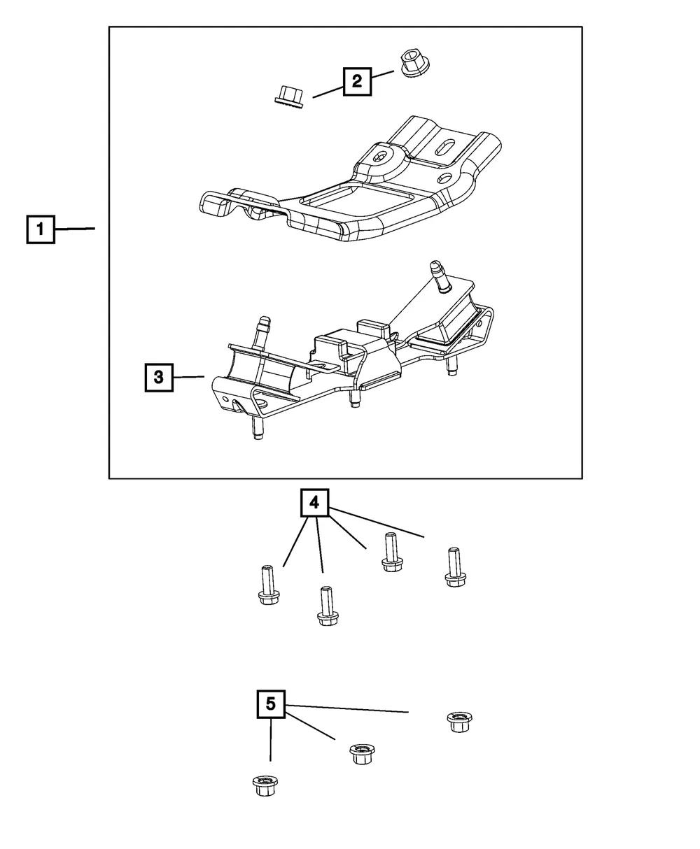 Transmission Mount Isolator - Mopar (68090657AC) - view 2