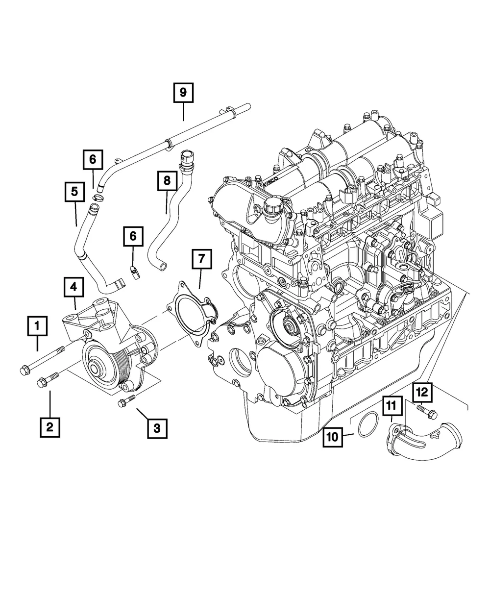 Water Pump - Mopar (68095483AA) - view 2