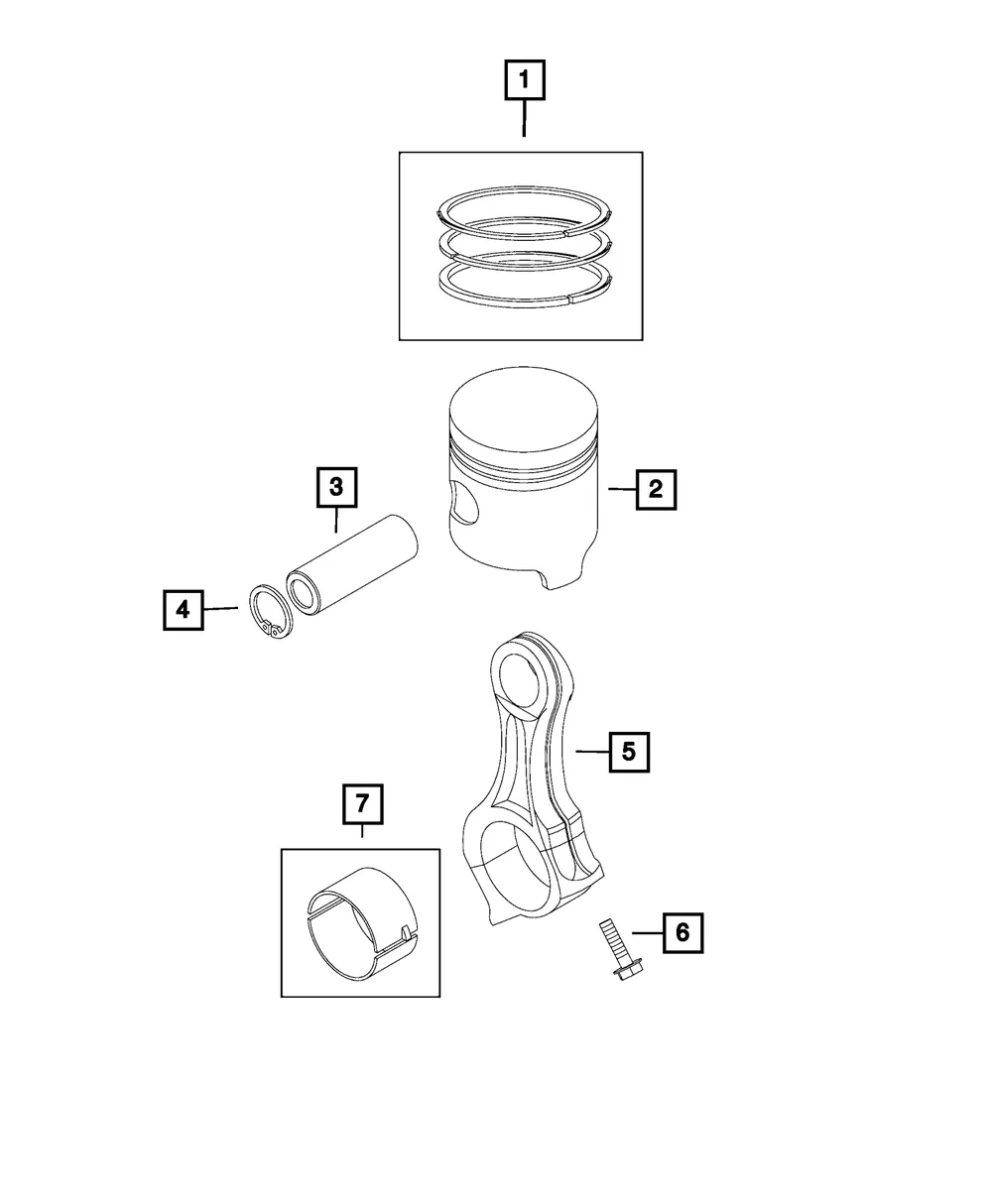 Piston Ring Kit - Mopar (68098943aa)