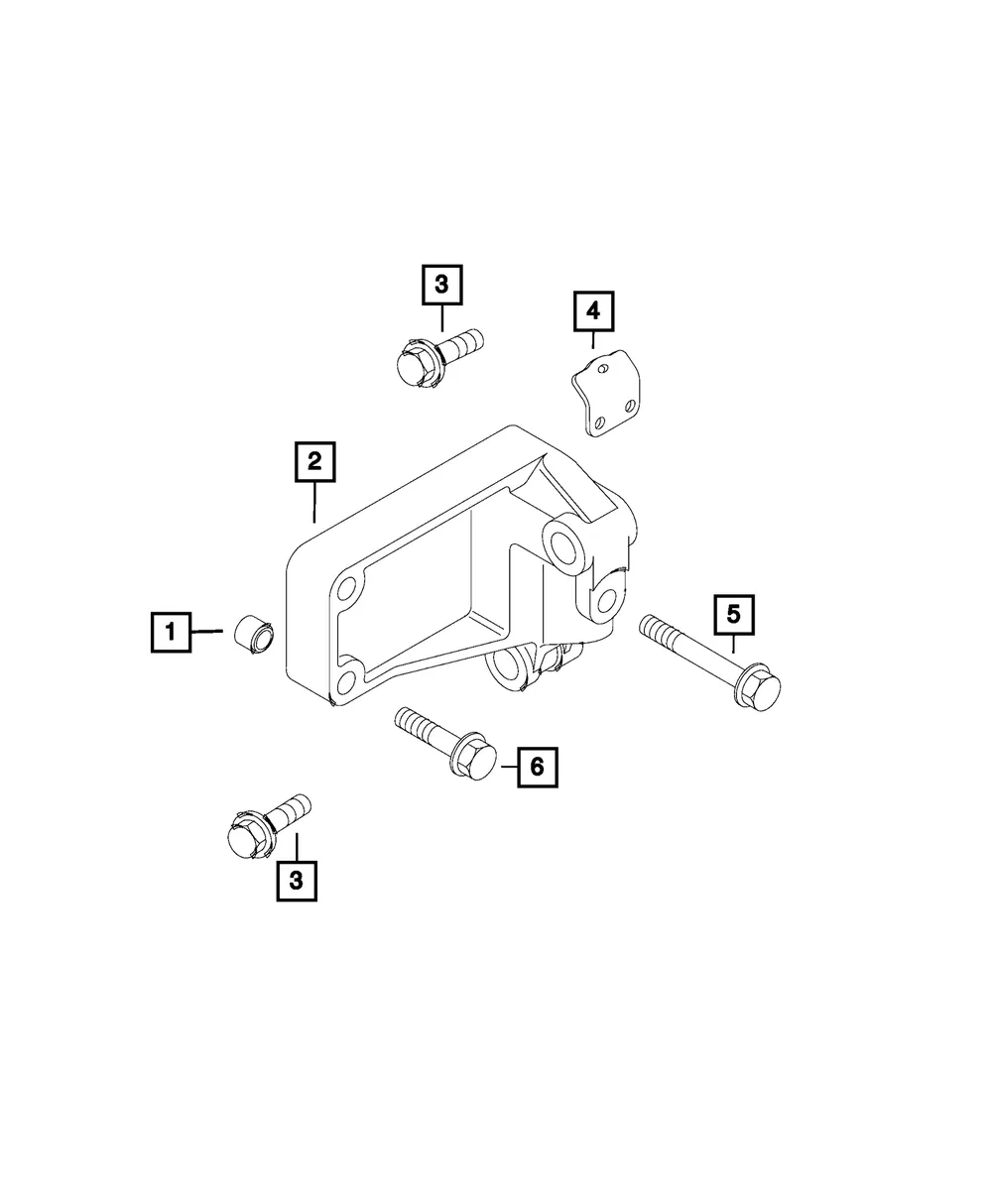 Engine Mount Bracket, Transmission, Mounting - Mopar (68101925aa)