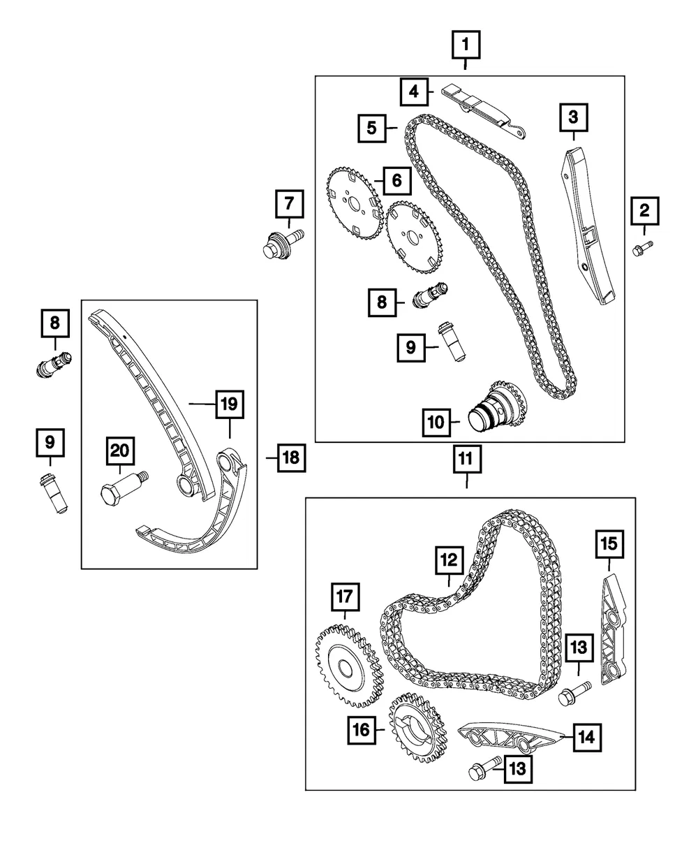Timing Chain Guide, Secondary - Mopar (68133301aa)