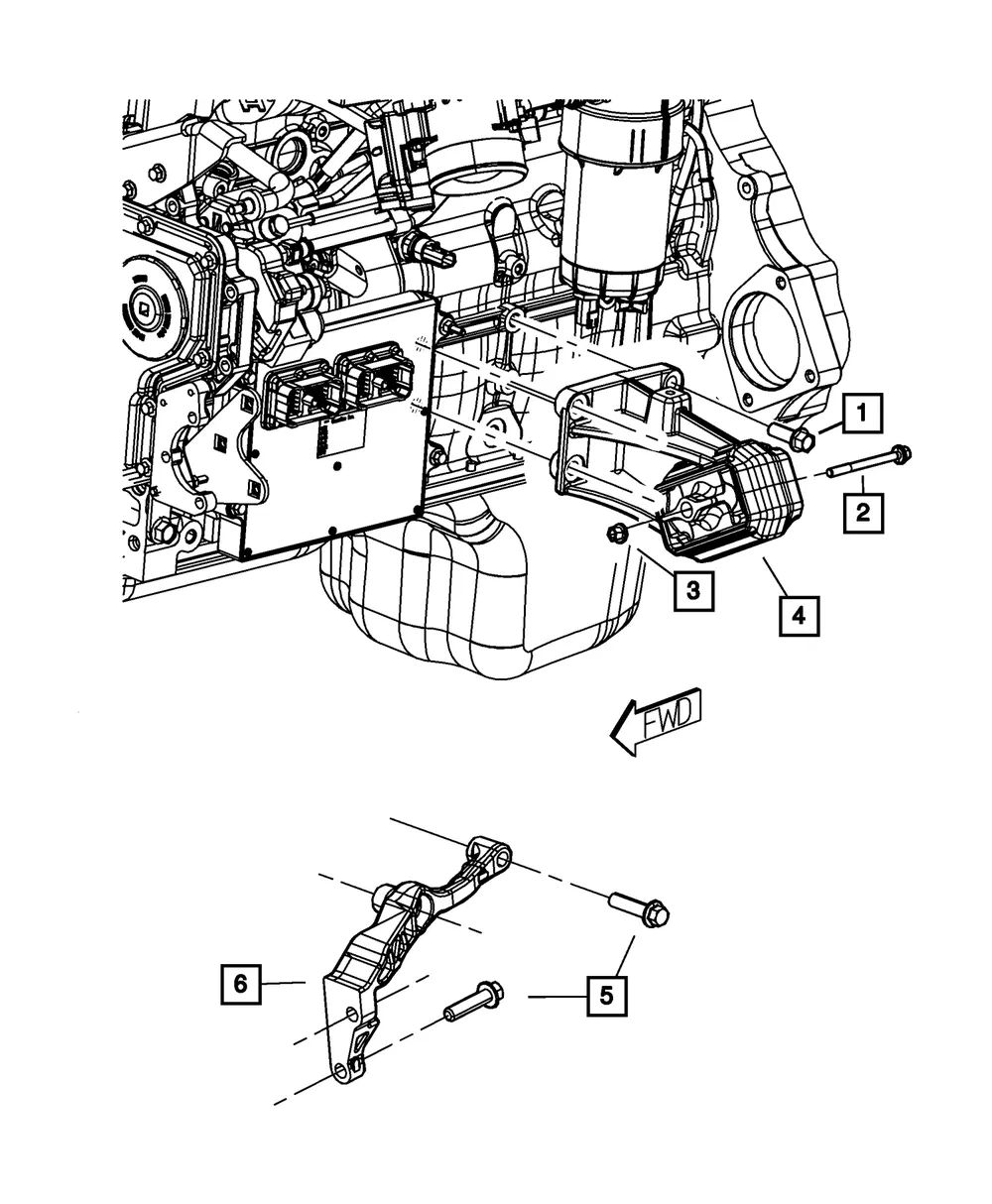 Engine Mount Bracket, Left Side - Mopar (68137446aa) - view 4