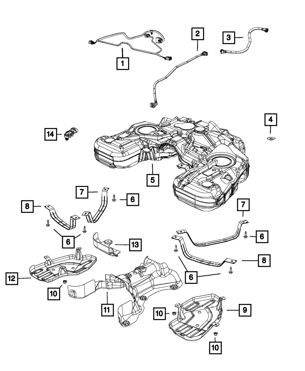 Fuel Tank - Mopar (68140738af)