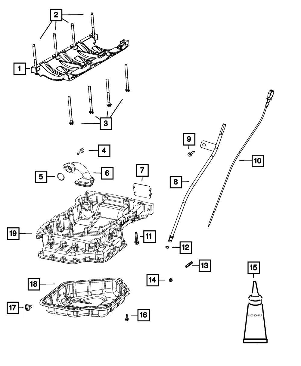 Engine Oil Level Indicator - Mopar (68160279AB) - view 7