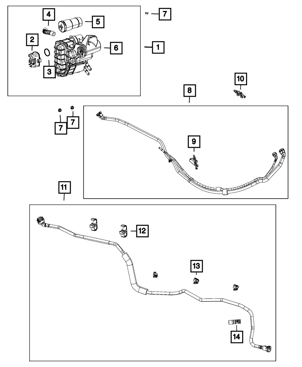 Fuel Line Clip - Mopar (68166801ab)