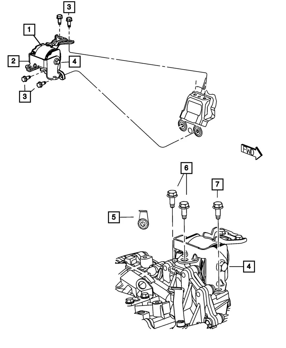 Engine Mount Insulator, Left Side - Mopar (68183993AE) - view 3