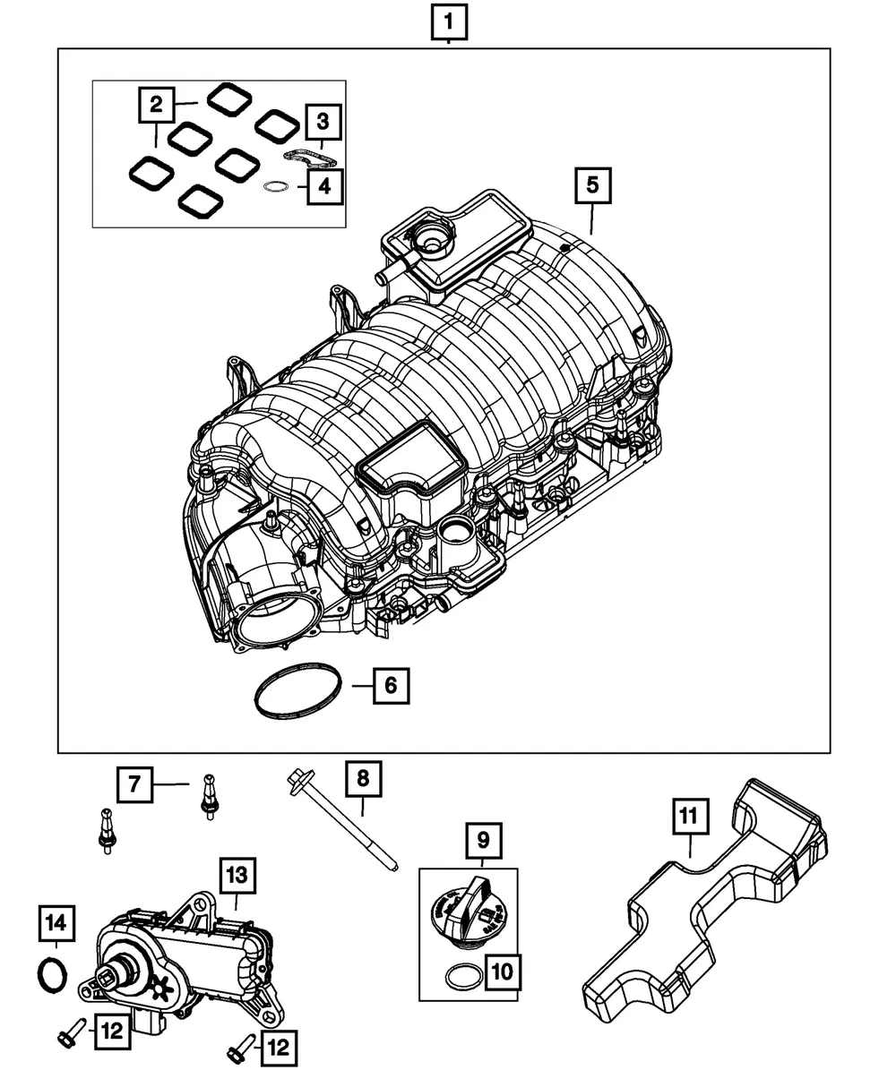 Engine Intake Manifold Kit - Mopar (68190715AC) - view 4