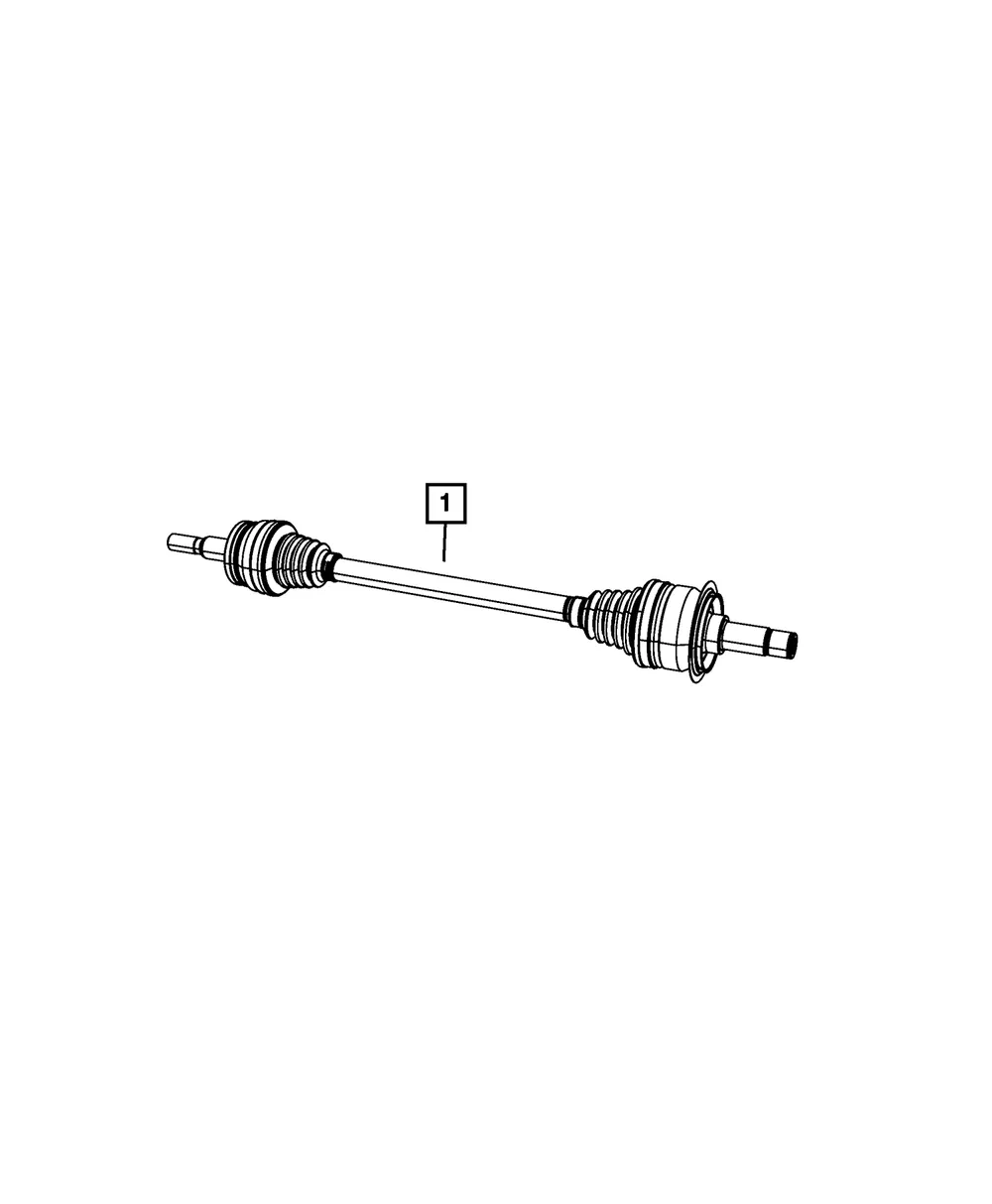 Axle Half Shaft, Left - Mopar (68193672ac)