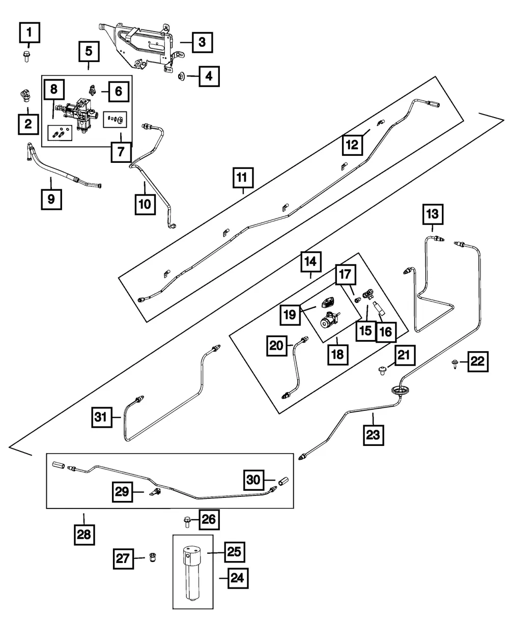 Fuel Line Fitting - Mopar (68194681aa)