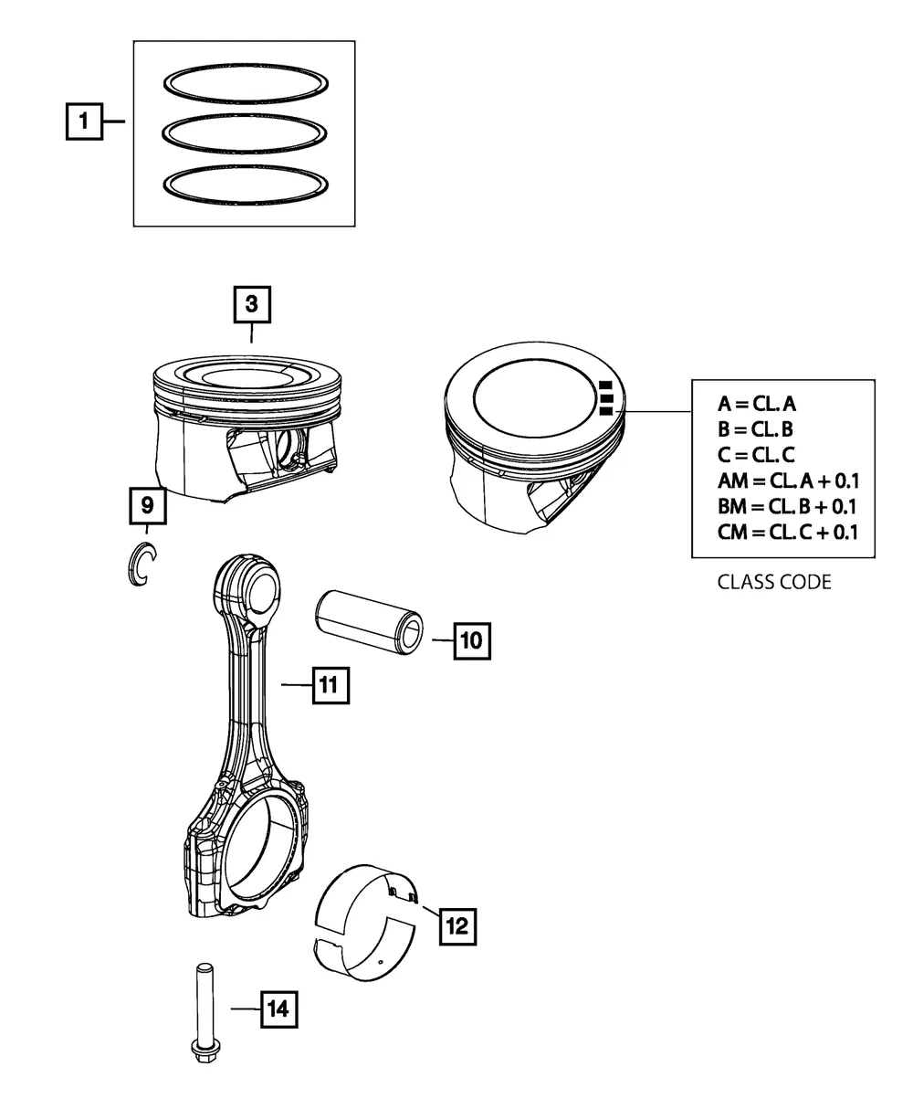 Engine Piston - Mopar (68210584aa) - view 3
