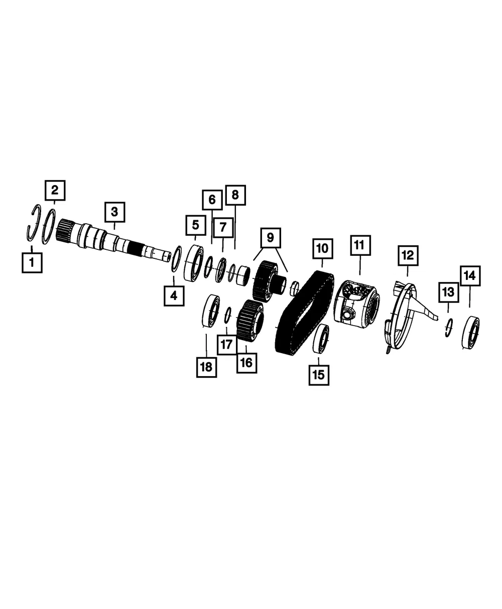 Transfer Case Main-Shaft - Mopar (68214112aa)