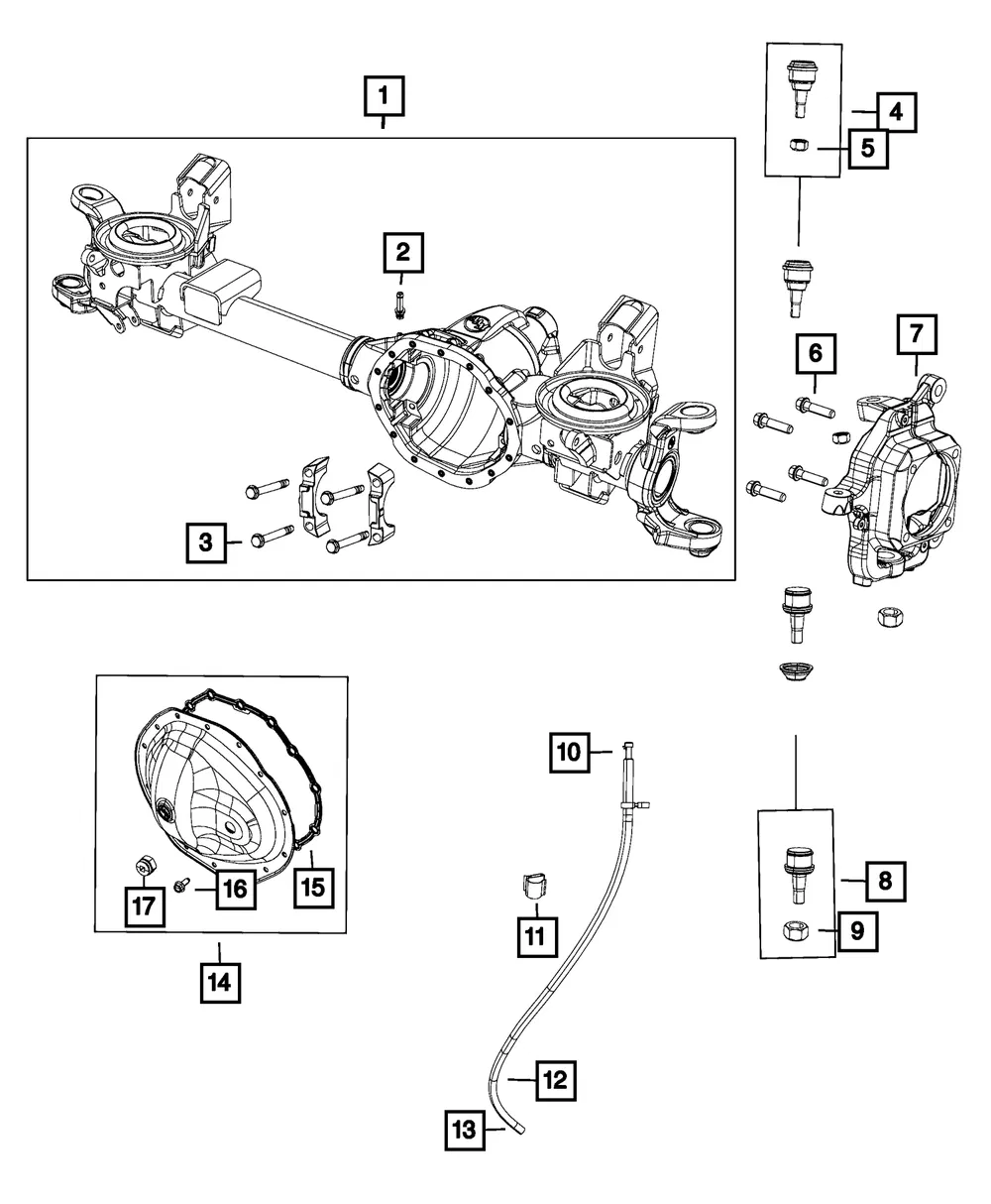 Differential Cover Bolt - Mopar (68216205aa)