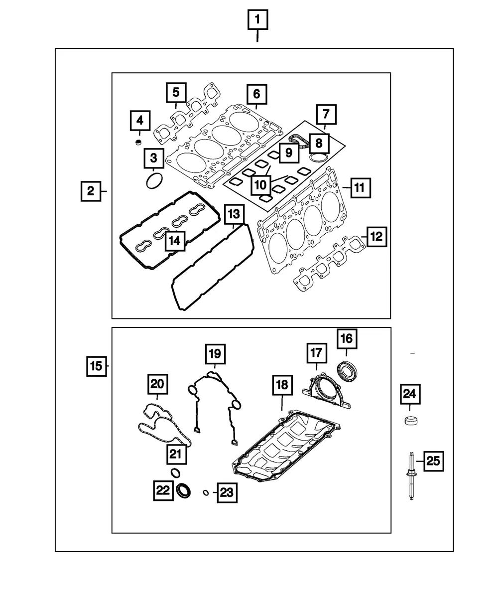 Engine Gasket Kit - Mopar (68223203ab) - view 3