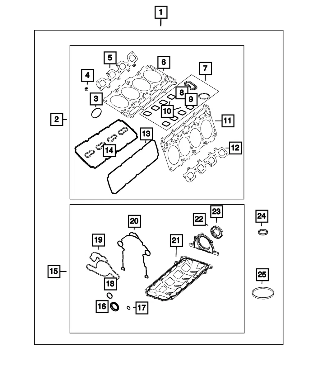 Engine Gasket Kit - Mopar (68223391ad)