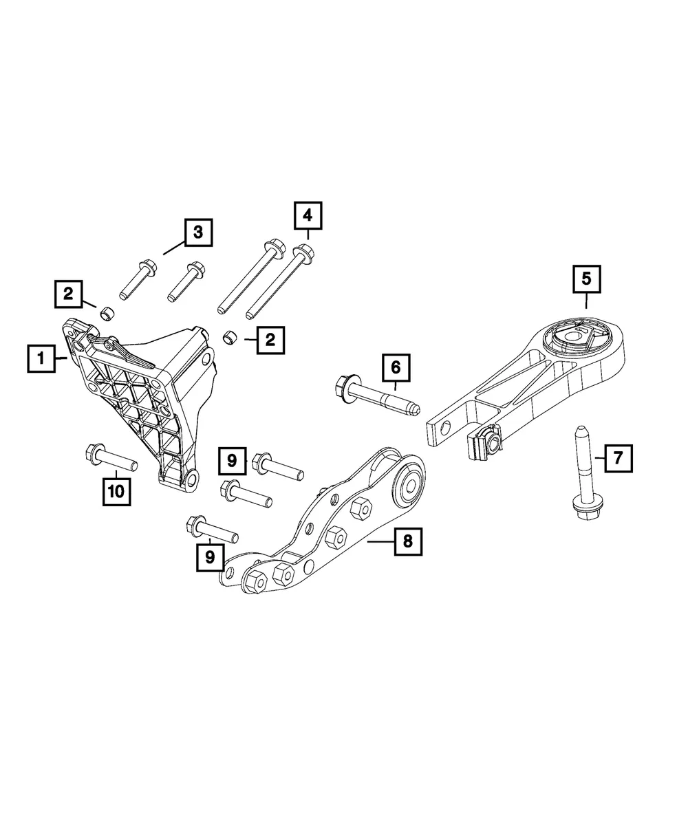 Engine Mount Bracket, Transmission, Mounting - Mopar (68224952aa) - view 3