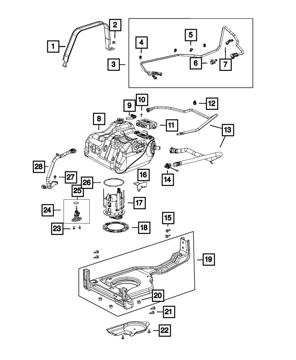 Fuel Line Bracket - Mopar (68232841ab)