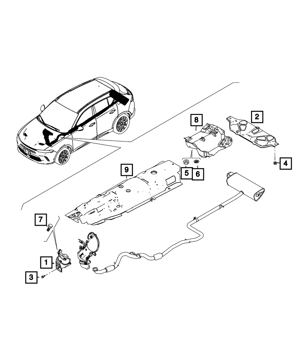 Fuel Tank Heat Shield - Mopar (68246764AA) - view 5